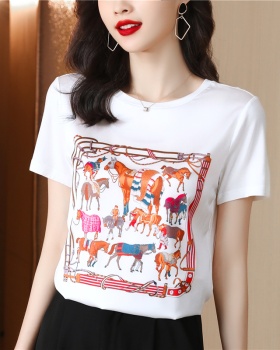 Silk small shirt real silk tops for women
