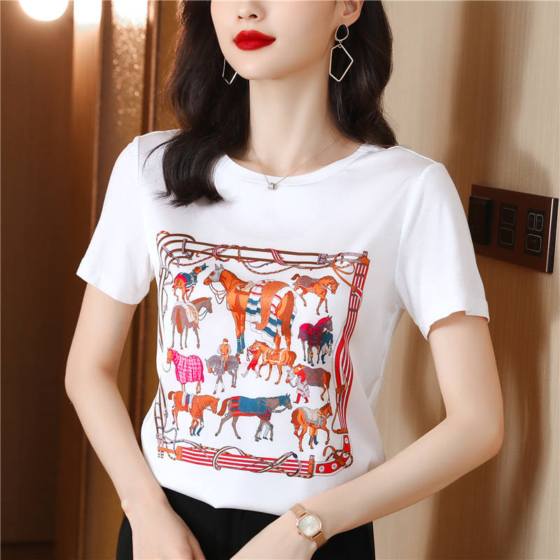 Silk small shirt real silk tops for women
