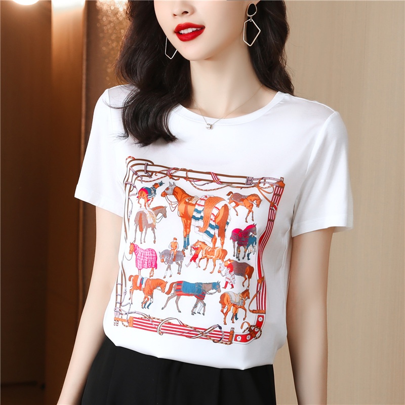 Silk small shirt real silk tops for women