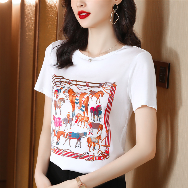 Silk small shirt real silk tops for women