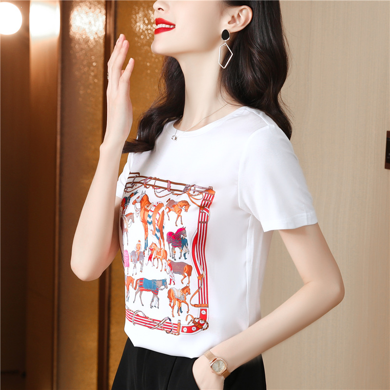 Silk small shirt real silk tops for women