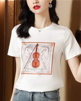 Niche summer tops printing short sleeve T-shirt for women