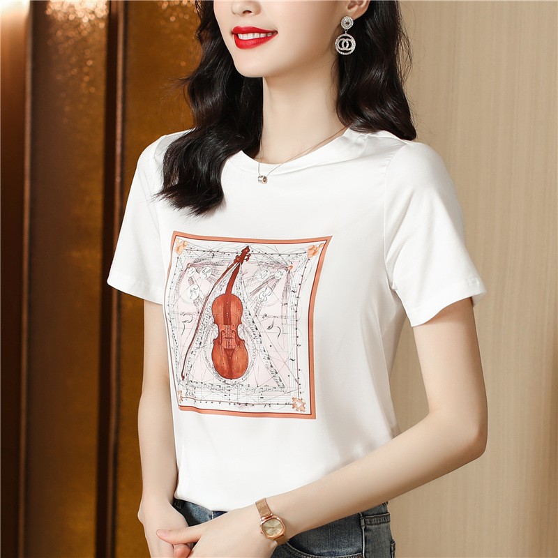 Niche summer tops printing short sleeve T-shirt for women
