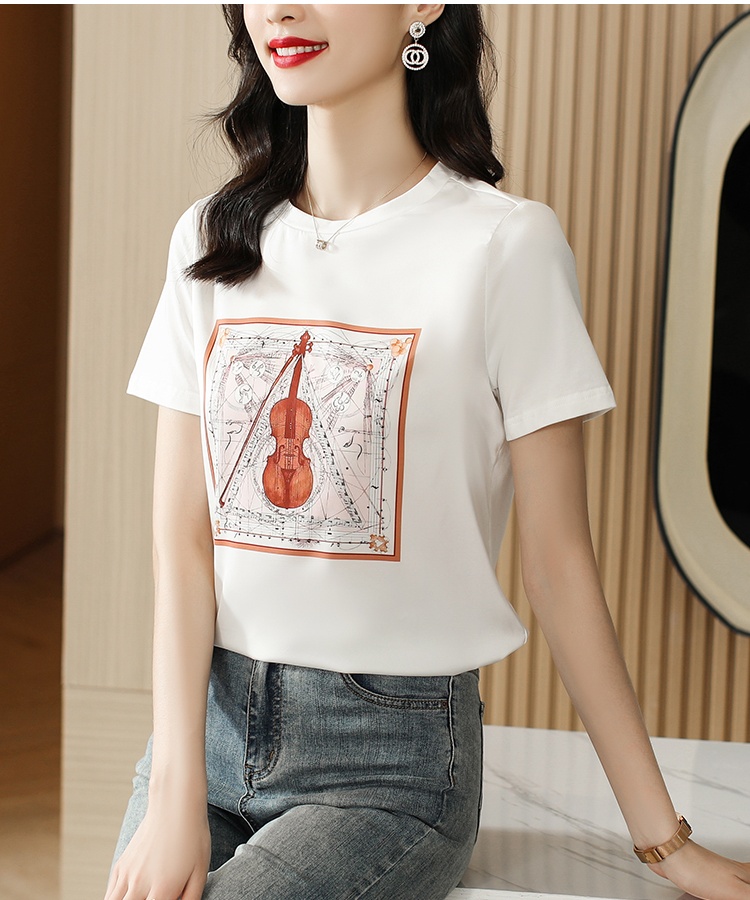 Niche summer tops printing short sleeve T-shirt for women
