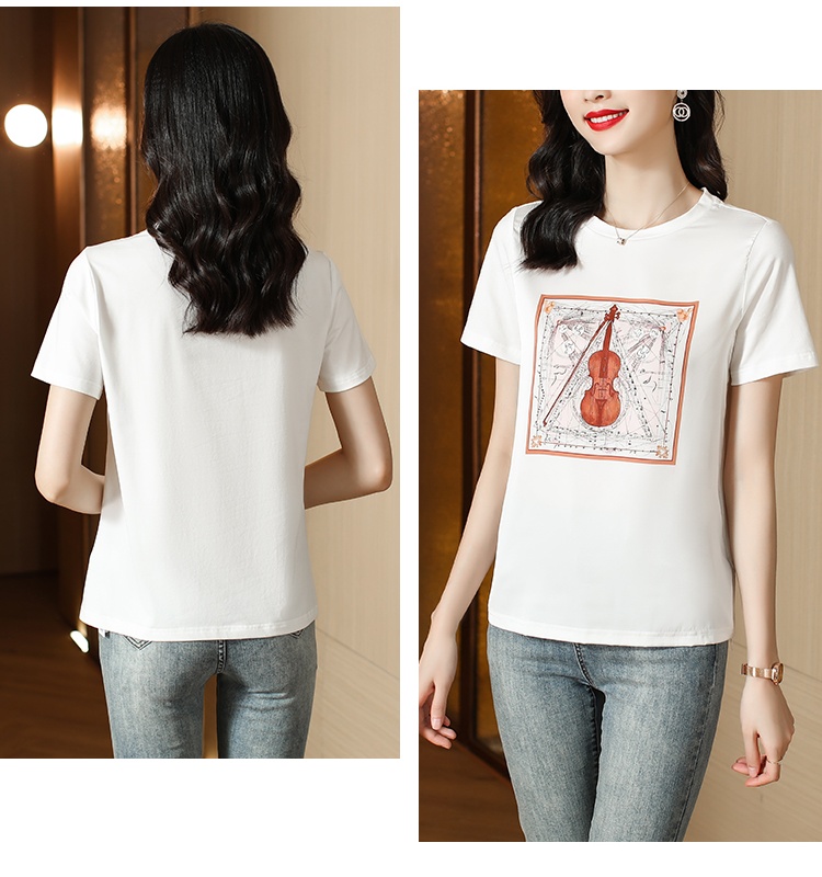 Niche summer tops printing short sleeve T-shirt for women
