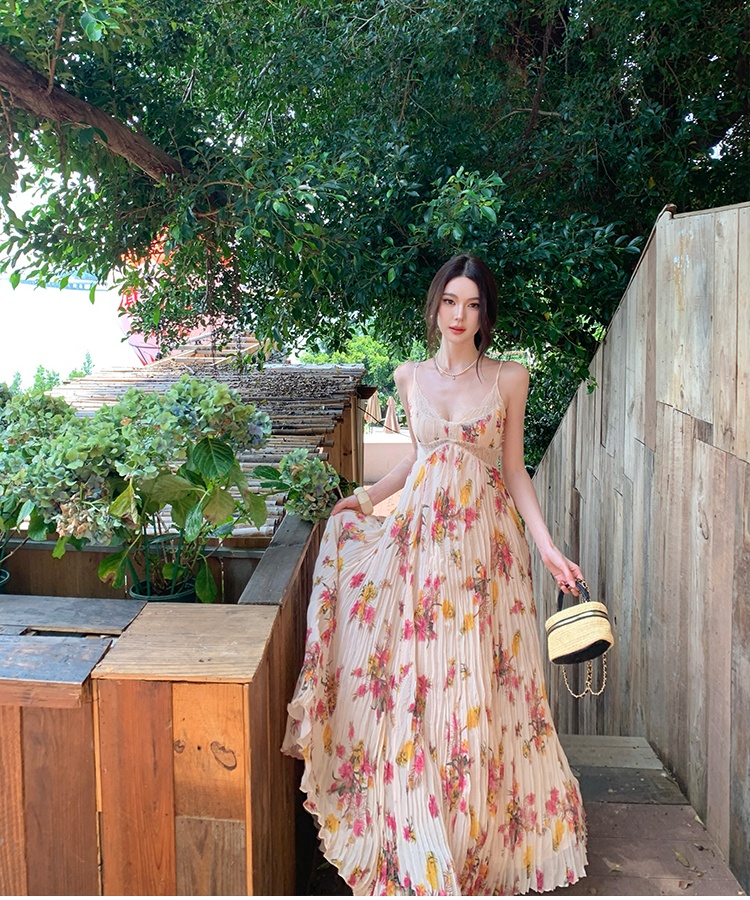 Halter dress France style long dress for women