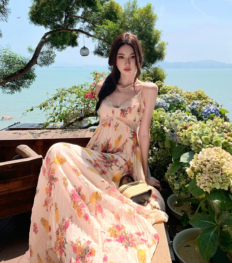 Halter dress France style long dress for women