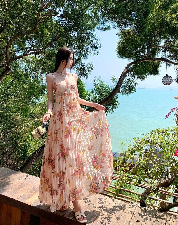 Halter dress France style long dress for women