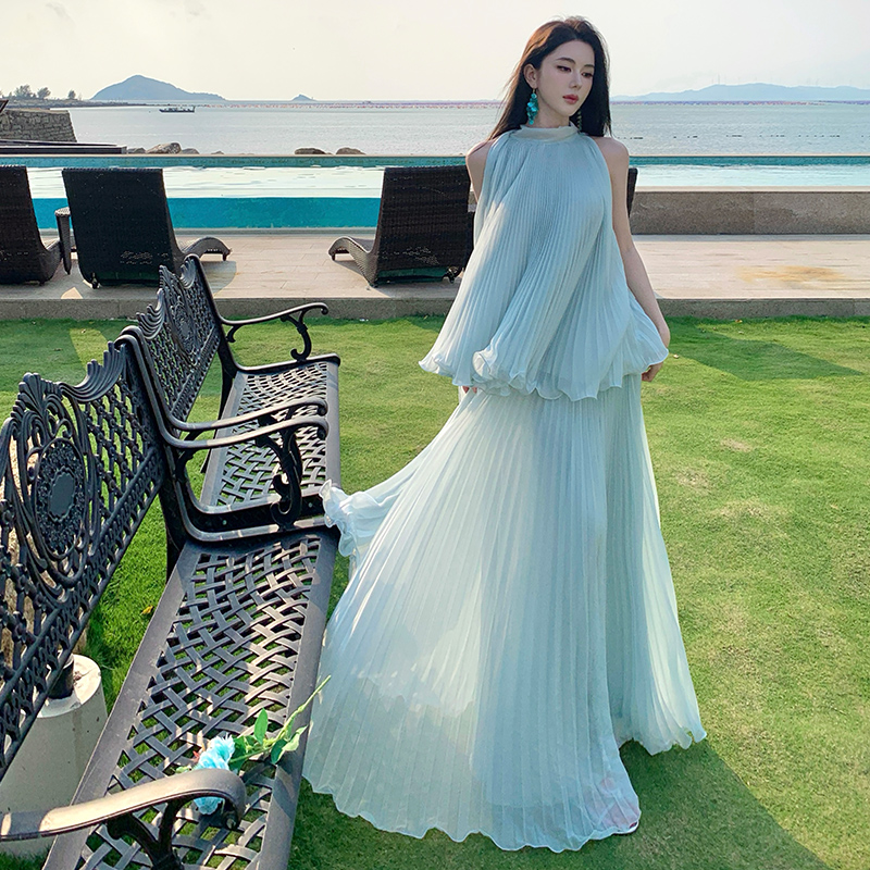 Summer skirt vacation dress a set for women