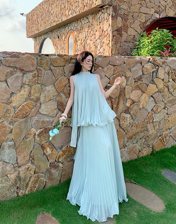 Summer skirt vacation dress a set for women
