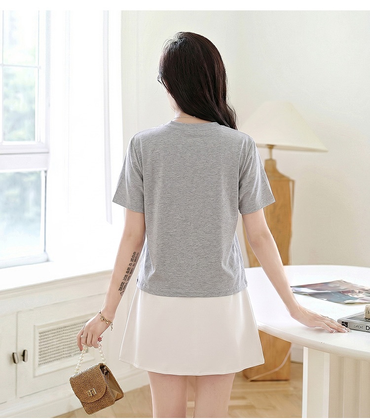 Slim thin summer T-shirt short sleeve cartoon tops for women
