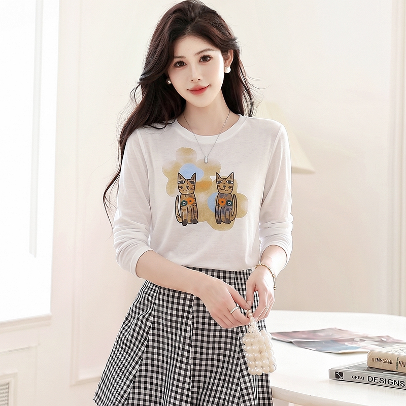 Cartoon Korean style T-shirt Casual tops for women