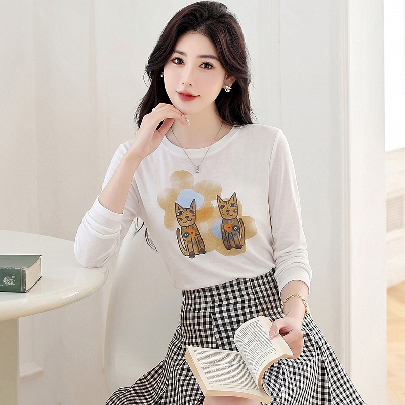 Cartoon Korean style T-shirt Casual tops for women