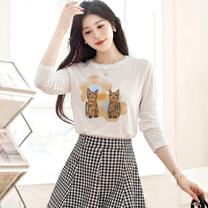 Cartoon Korean style T-shirt Casual tops for women