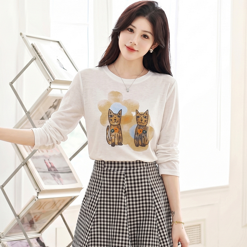 Cartoon Korean style T-shirt Casual tops for women