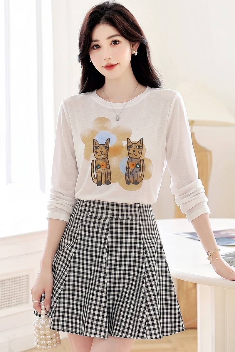 Cartoon Korean style T-shirt Casual tops for women