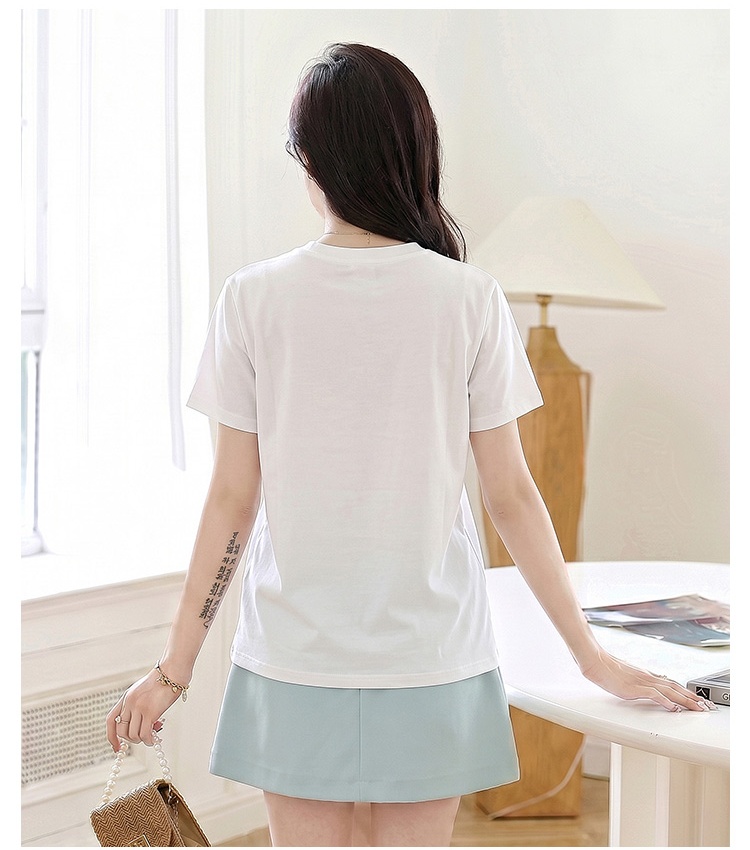 Summer printing tops American style T-shirt for women