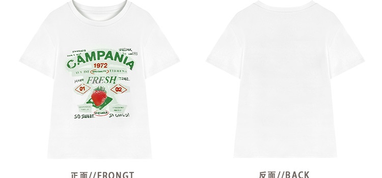 Summer printing tops American style T-shirt for women