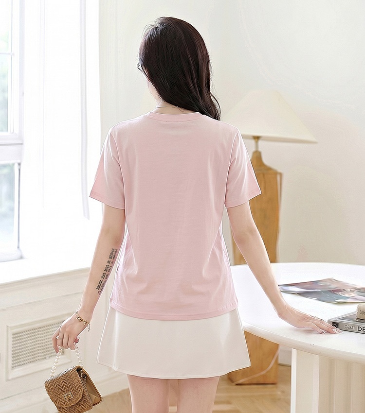 Summer printing tops American style T-shirt for women