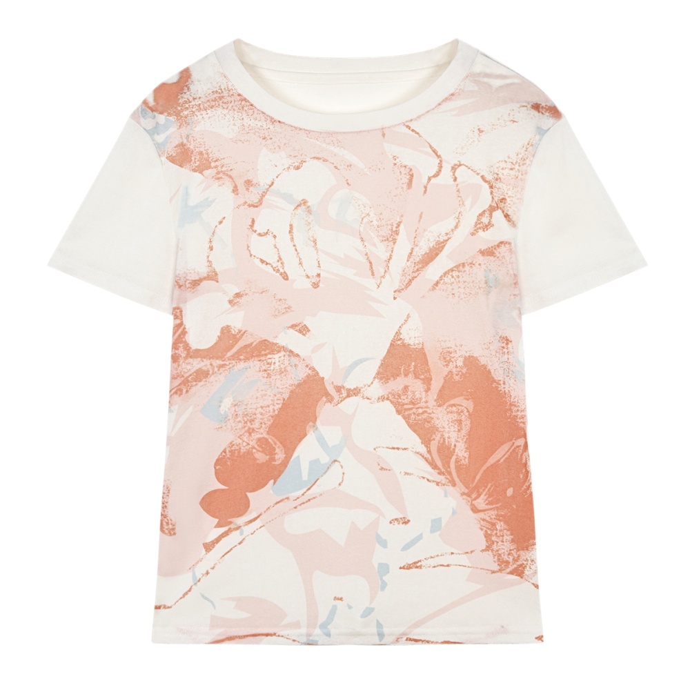 Summer short sleeve white T-shirt unique slim tops