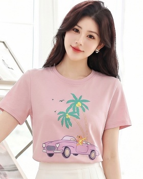 Printing loose tops summer short sleeve T-shirt for women