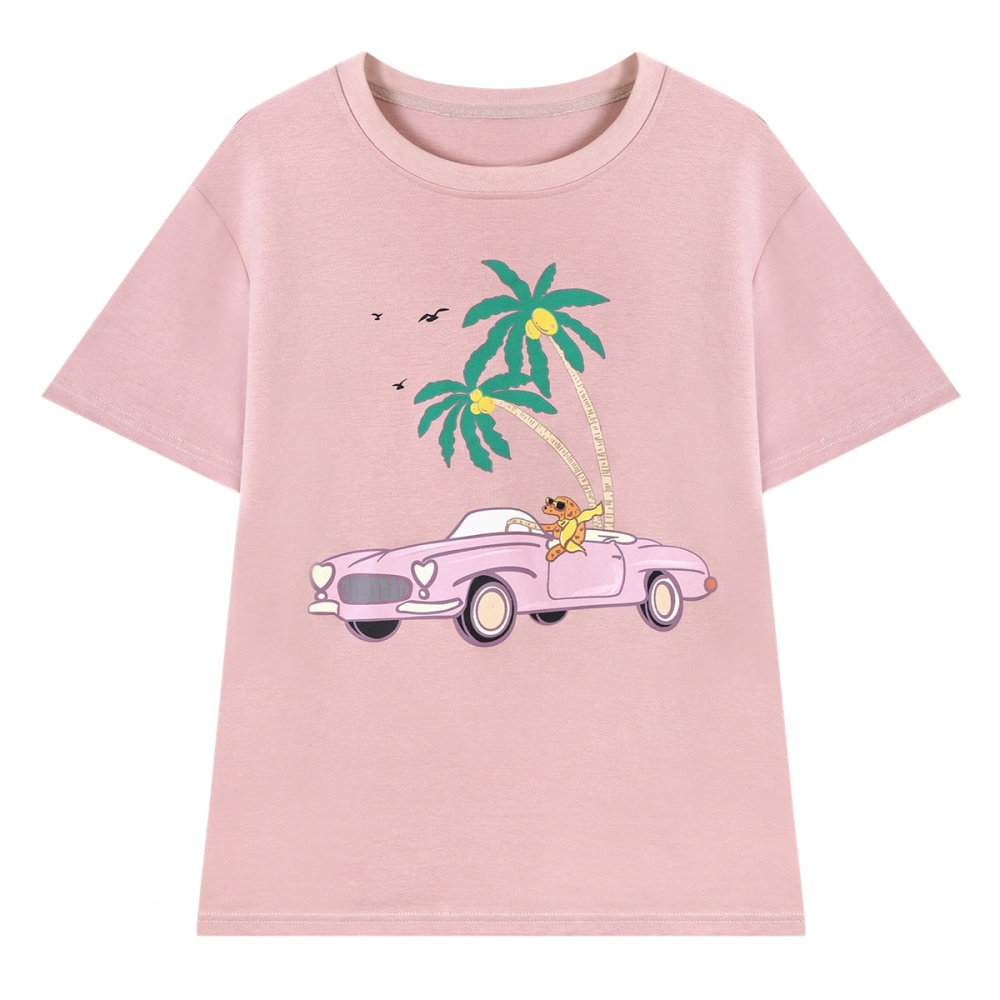 Printing loose tops summer short sleeve T-shirt for women