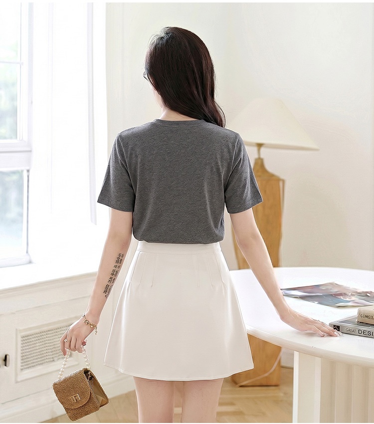 Summer slim tops short sleeve printing T-shirt for women