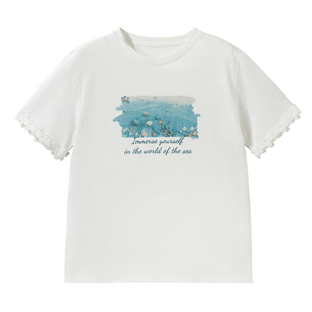 Painting summer tops printing T-shirt for women