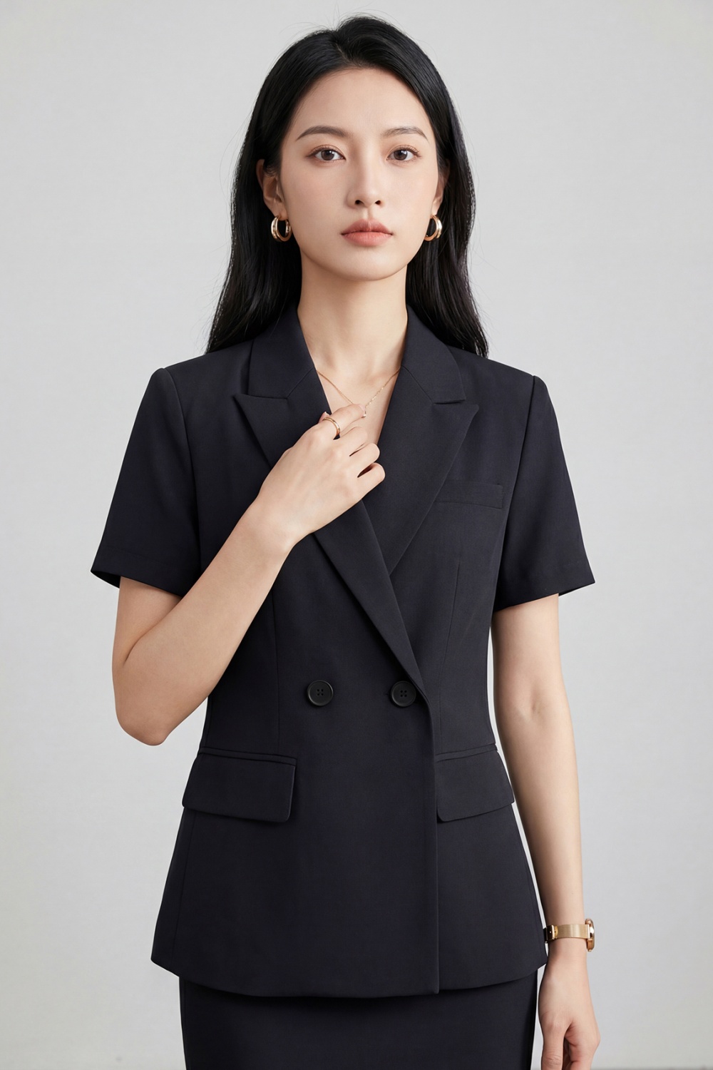 Thin business suit summer coat a set for women