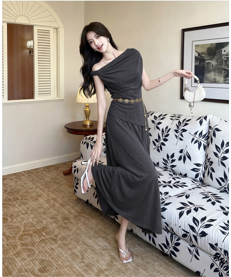 France style skirt slim T-shirt a set for women