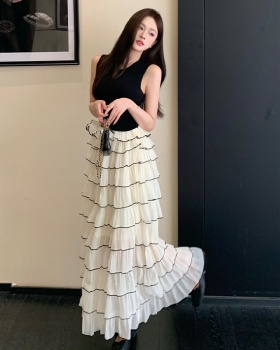 Cake Pseudo-two dress France style long dress