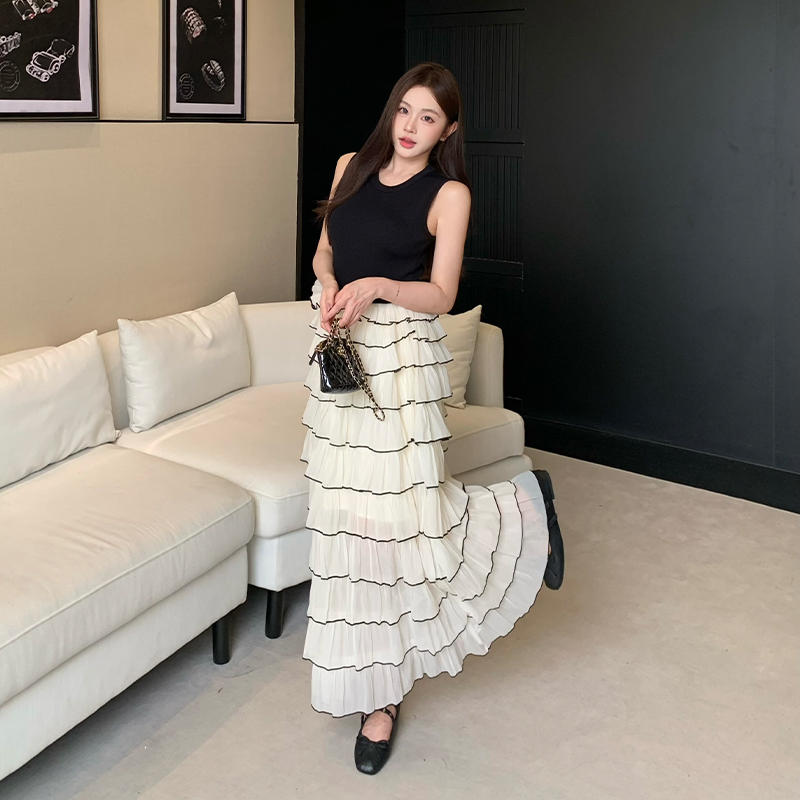 Cake Pseudo-two dress France style long dress