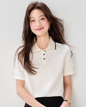 Short sleeve fashion mixed colors summer shirt for women