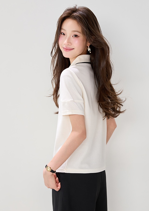 Short sleeve fashion mixed colors summer shirt for women