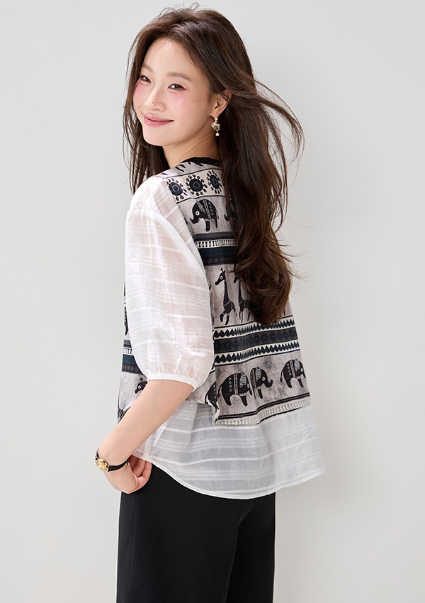 Loose all-match shirt summer small shirt for women