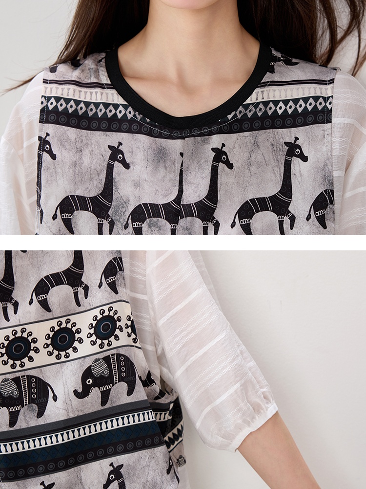 Loose all-match shirt summer small shirt for women