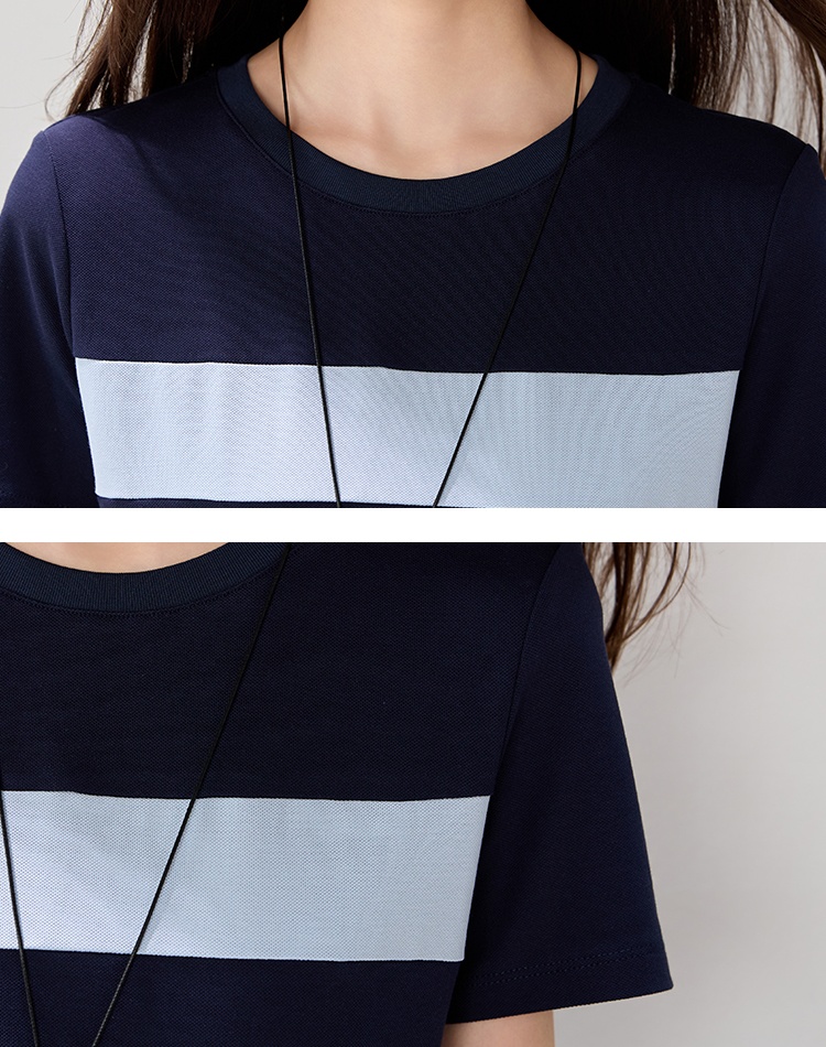 Slim mixed colors dress summer long dress for women