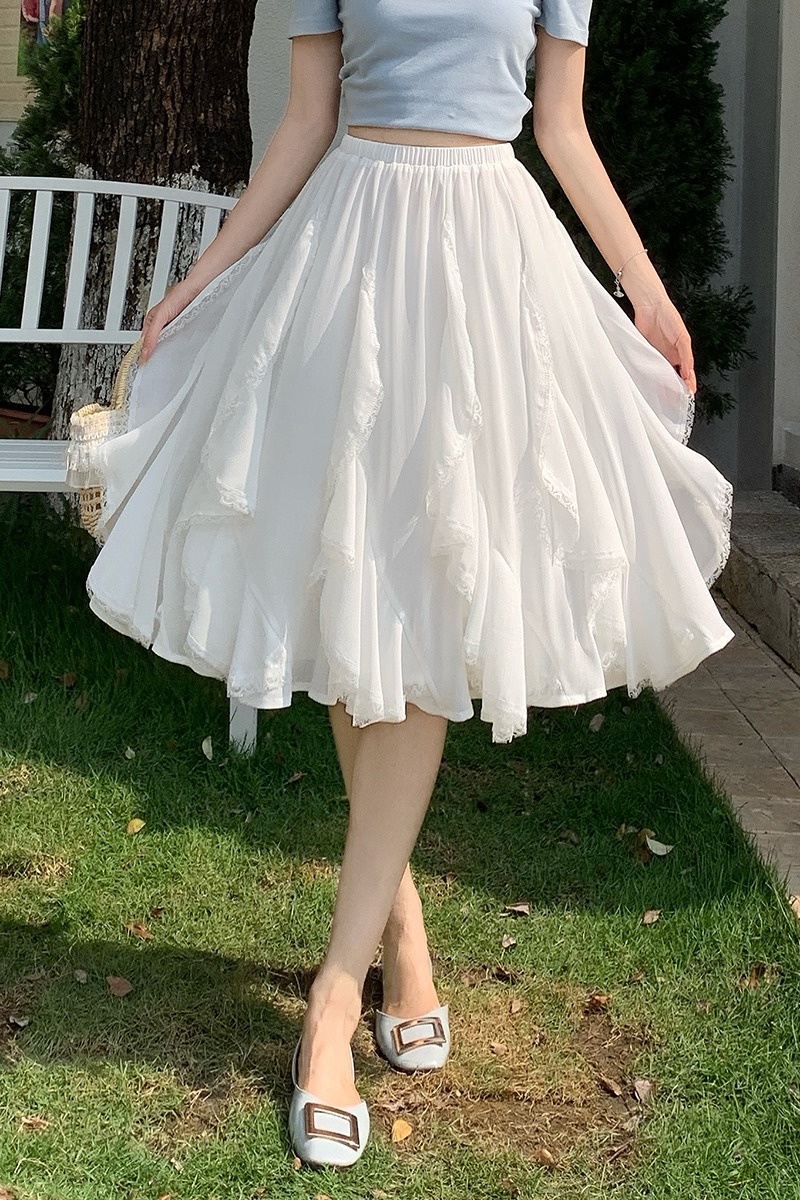Cake summer skirt irregular short skirt for women