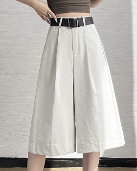 High waist wide leg pants ice silk casual pants for women