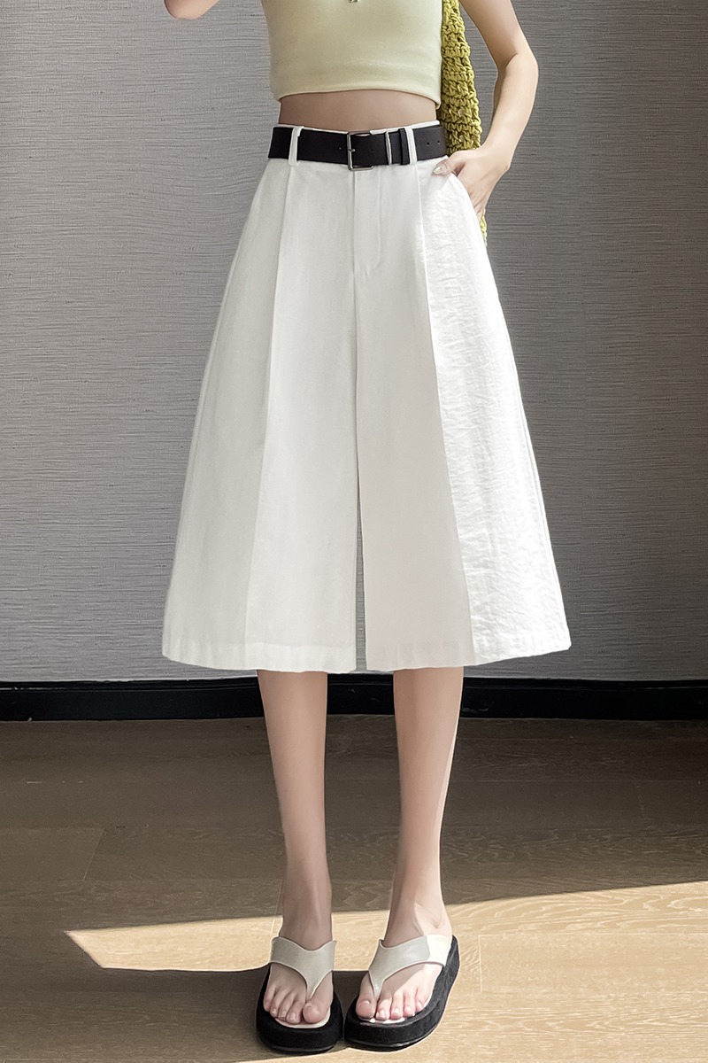 High waist wide leg pants ice silk casual pants for women