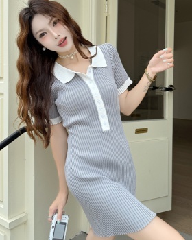 American style small fellow mixed colors dress