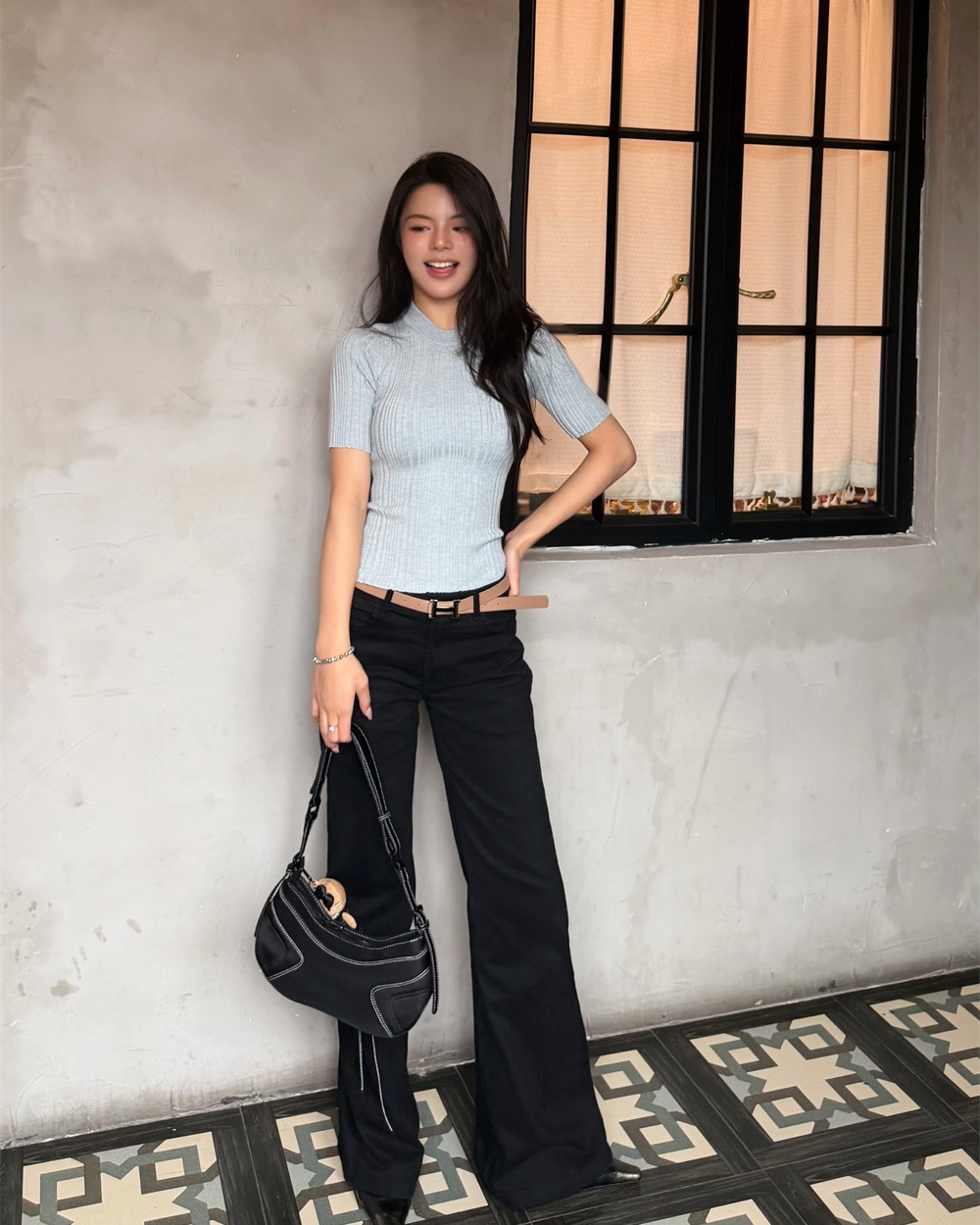 All-match short sleeve tops slim summer T-shirt for women