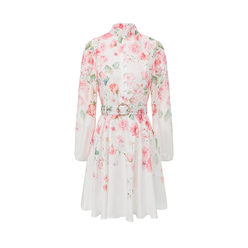 Spring and summer painted vacation painting dress