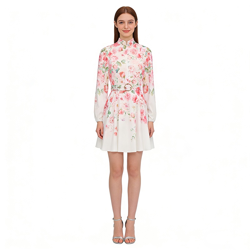 Spring and summer painted vacation painting dress