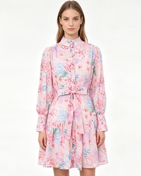 Short painted vacation spring and summer painting dress