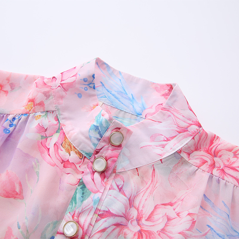 Short painted vacation spring and summer painting dress