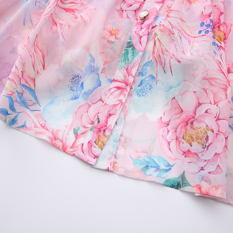 Short painted vacation spring and summer painting dress