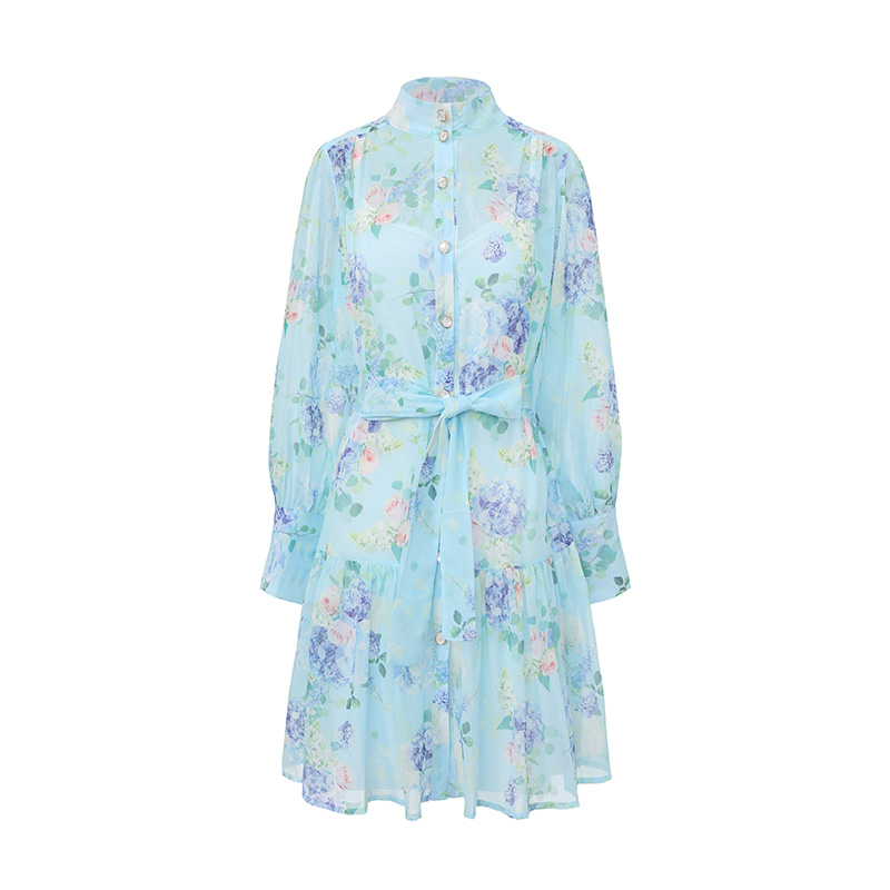 Vacation short spring and summer painted dress