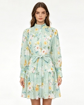 Short painting painted spring and summer dress