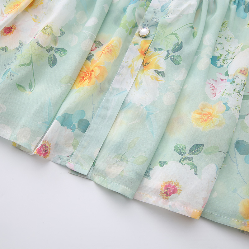 Short painting painted spring and summer dress
